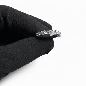 Swarovski Clear Crystal Eternity Ring - Silver Size 7